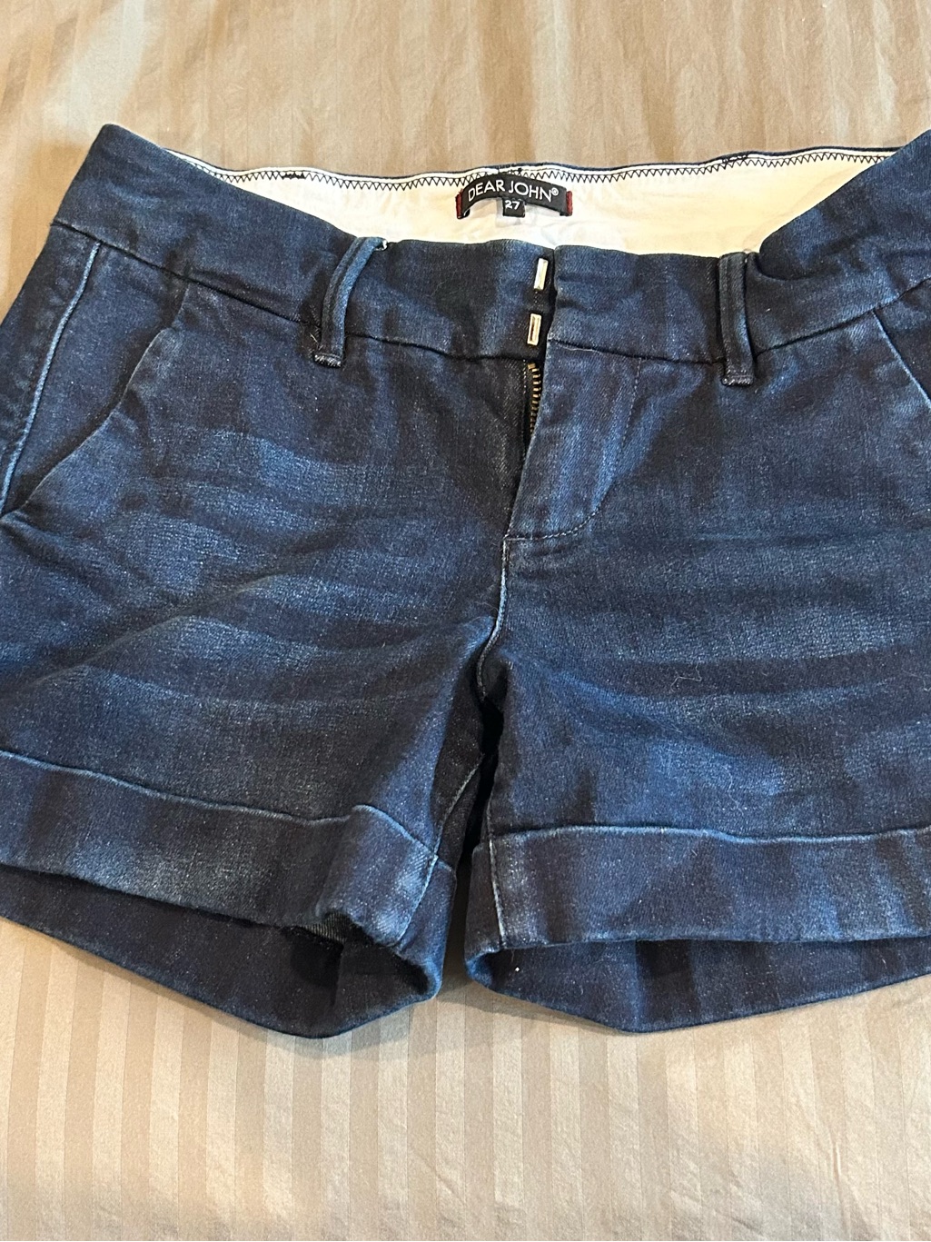 Dear John Indigo Cuffed DenimStyle Shorts
